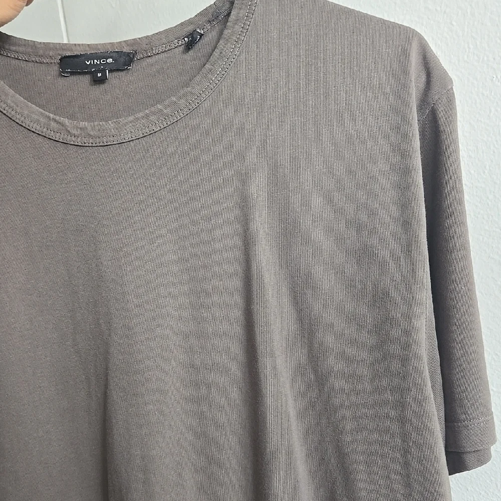Vince Garment Dye Short Sleeve T-Shirt, Dark Olive - Picture 4 of 10